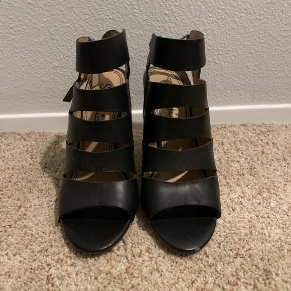 Leather Stacked Heel - Picture 5 of 11